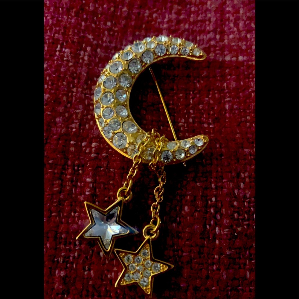 Nolan Miller Moon and Stars pendant/brooch/pin(DS)